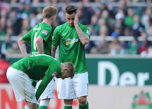 v.l. Kevin de Bruyne, Aaron Hunt, Marko Arnautovic (Bremen)