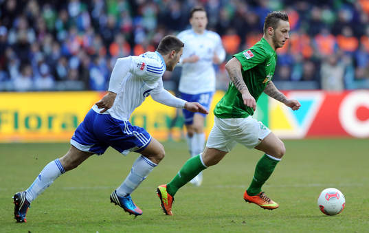 v.l. Sead Kolasinac, Marko Arnautovic (Bremen)