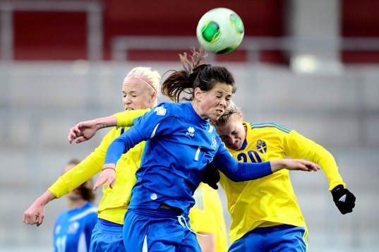 Nickduell mellan Caroline Seger, Sverige, Sara Björk