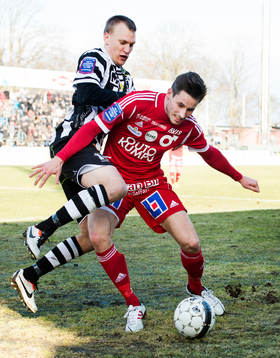 Linus Malmqvist, Landskrona BOIS, Marcus De Bruin, Degerfors