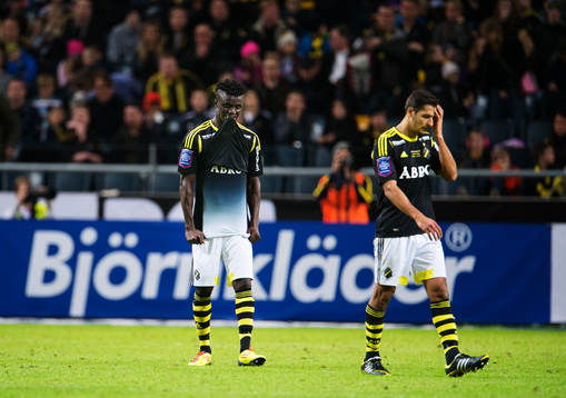 Kwame Amponsah Karikari och Celso Borges, AIK, deppar