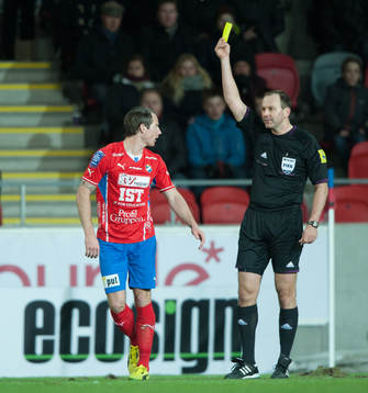 Varning, Johan Persson, Öster, Jonas Eriksson, domare