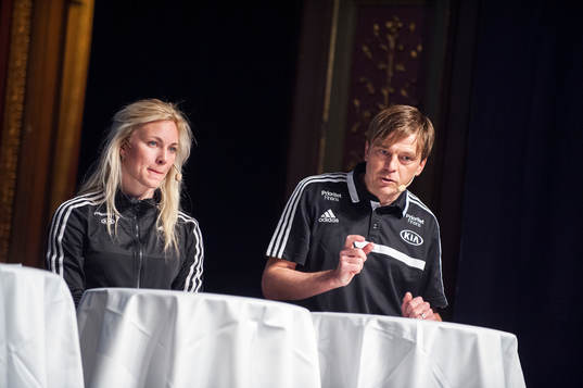 Johanna Frisk och Tony Gustavsson, tränare Tyresö