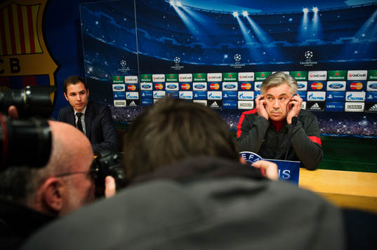 Fotboll, Champions League, presskonferens