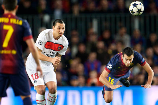 Fotboll, Champions League, kvartsfinal, Barcelona - Paris
