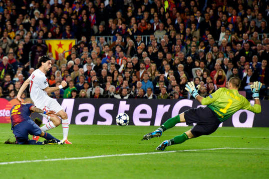 Fotboll, Champions League, kvartsfinal, Barcelona - Paris