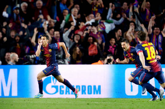 Fotboll, Champions League, kvartsfinal, Barcelona - Paris