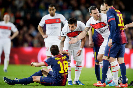 Fotboll, Champions League, kvartsfinal, Barcelona - Paris