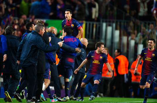 Fotboll, Champions League, kvartsfinal, Barcelona - Paris