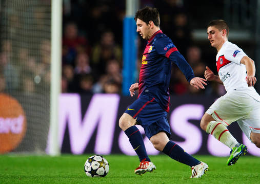 Fotboll, Champions League, kvartsfinal, Barcelona - Paris