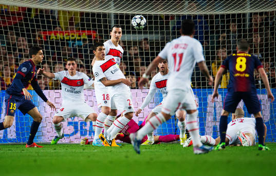 Fotboll, Champions League, kvartsfinal, Barcelona - Paris