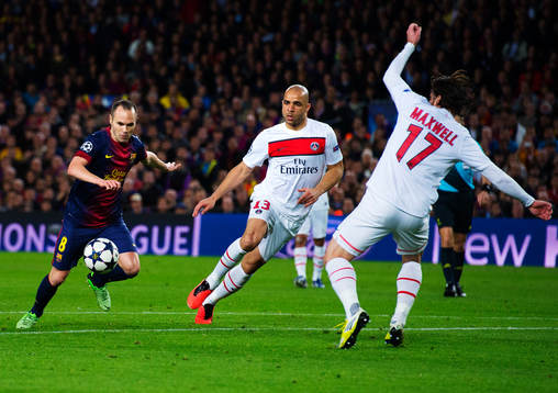 Fotboll, Champions League, kvartsfinal, Barcelona - Paris