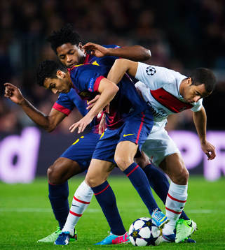 Fotboll, Champions League, kvartsfinal, Barcelona - Paris
