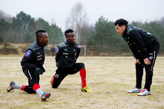 May Mahlangu, David Accam, Rachid Bouaouzan, Helsingborg,