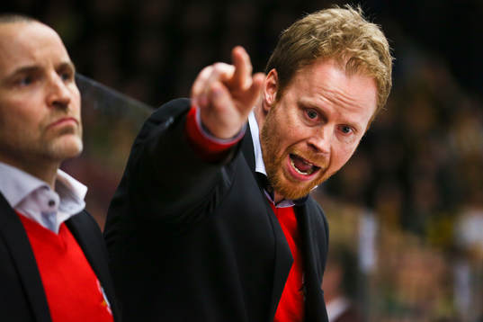 Luleås tränare Jonas Rönnqvist och Thomas Berglund