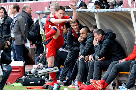 Sortie de Kevin GAMEIRO - 13.04.2013 - Troyes / Paris Saint