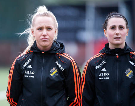 Sarah Fredriksson, och Julia Molin, AIK