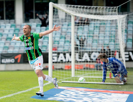 Jesper Florén, Gais, gör 2-0, jubel