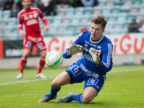 Degerfors målvakt August Strömberg