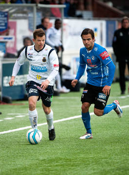 Jonas Lantto, Gefle, och Kristinn Steindorsson, Halmstad