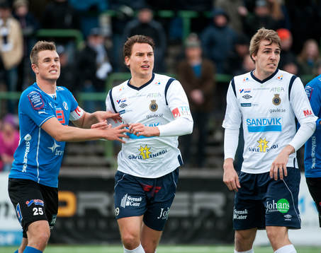 Richard Magyar, Halmstad, Marcus Hansson, och Johan Oremo,