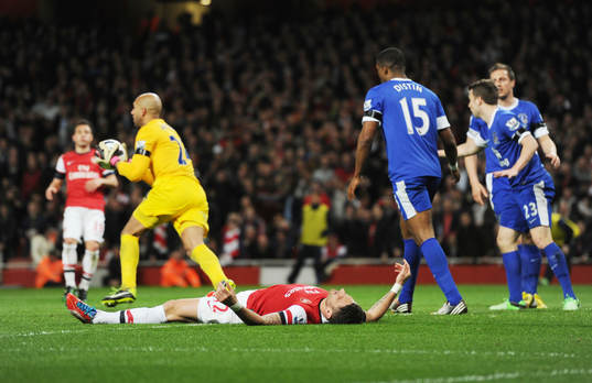 Football - Arsenal v Everton - Barclays Premier League  -