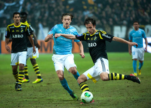 Simon Thern, Malmö, och Helgi Danielsson, AIK