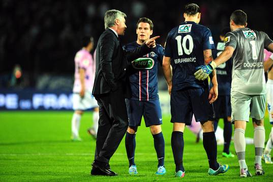 Carlo ANCELOTTI / Kevin GAMEIRO / Zlatan IBRAHIMOVIC -