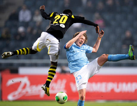 Ibrahim Moro, AIK och Emil Forsberg, Malmö FF i en