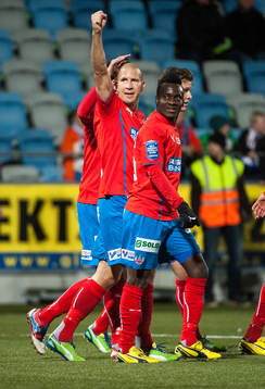 Mattias Lindström, Helsingborg, jublar med lagkamraterna