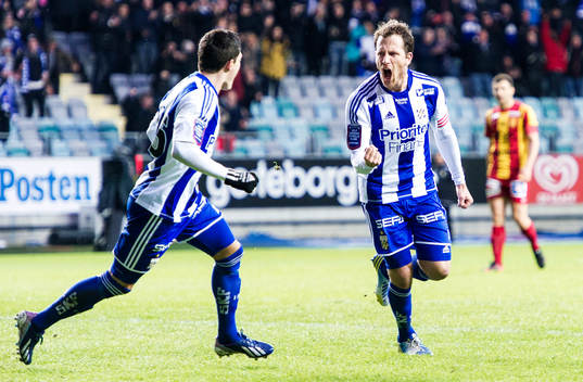 Tobias Hysén, IFK Göteborg, jublar