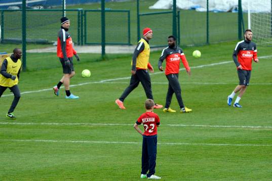 Romeo BECKHAM / PSG - 19.04.2013 - Entrainement du PSG