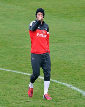 David BECKHAM - 19.04.2013 - Entrainement du PSG