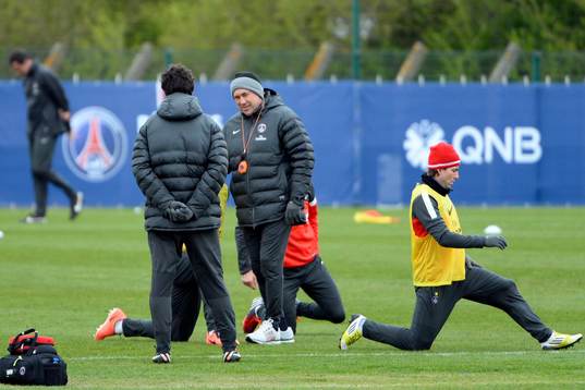 Carlo ANCELOTTI - 19.04.2013 - Entrainement Paris Saint