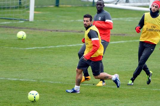 Ezequiel LAVEZZI - 19.04.2013 - Entrainement Paris Saint