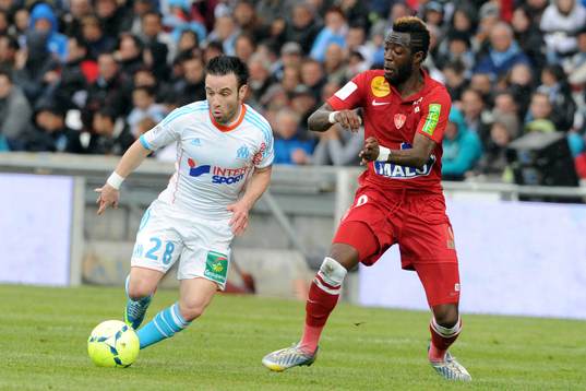 Mathieu VALBUENA / Larsen TOURE - 20.04.2013 - Marseille /