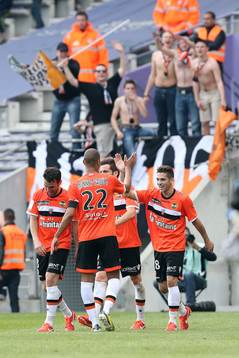 Joie du but de Lorient - 21.04.2013 - Toulouse / Lorient -