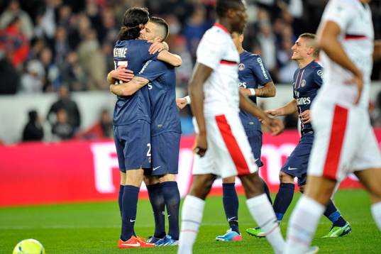 Joie de Javier PASTORE / Jeremy MENEZ - 21.04.2013 - Paris