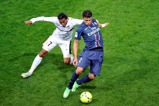 Fabrice ABRIEL / Thiago SILVA - 21.04.2013 - Paris Saint