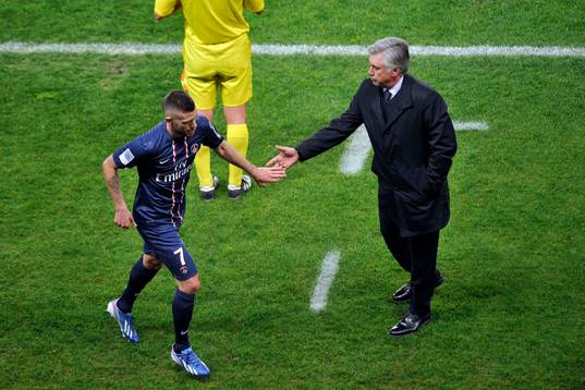 Jeremy MENEZ / Carlo ANCELOTTI - 21.04.2013 - Paris Saint