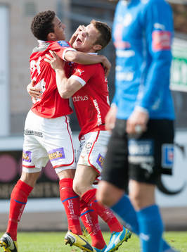 1-1, Ismael Silva Lima, Kalmar, som grattas av Måns