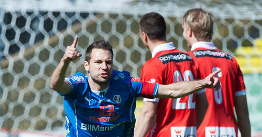 1-0,  Stefan Selakovic, Halmstad, jubel