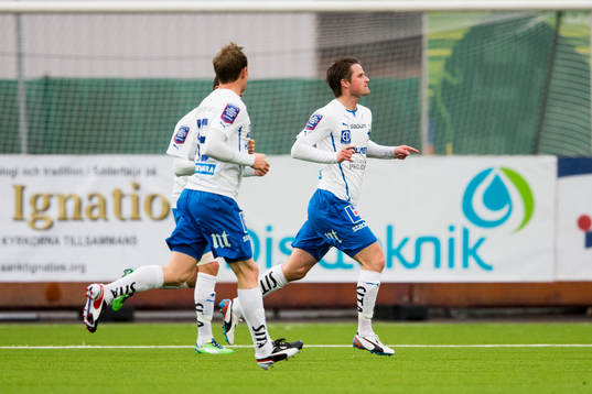Gunnar Heidar Thorvaldsson kvitterar för Norrköping, 1-1