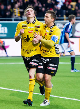Lasse Nilsson, Elfsborg, andas ut och jublar