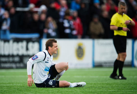 Jens Portin, Gefle, skadar sig