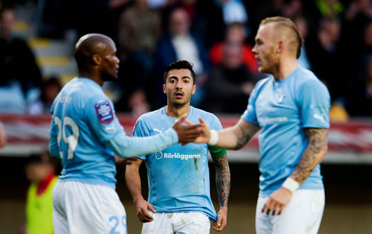 Tokelo Rantie, Jiloan Hamad, Magnus Eriksson, Malmö FF