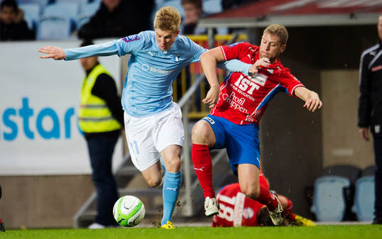 Simon Kroon, Malmö FF, kampar med Stefan Karlsson, Öster