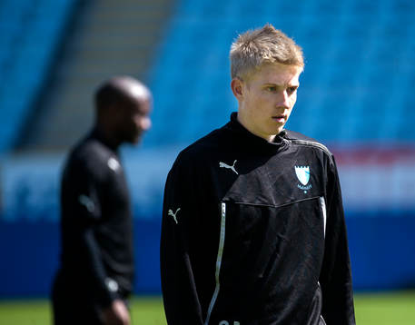 Simon Kroon, Malmö FF. Bakom syns Tokelo Rantie, Malmö FF