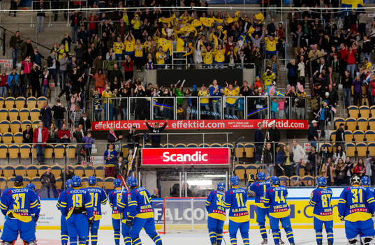 Sverige Sveriges spelare  tackar publiken