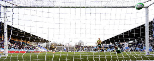 Gunnar Heidar Thorvaldsson, Norrköping, gör 1-0